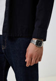 Buy Shop Fossil Inscription Multifunction Black Dial Silver Steel Strap Watch for Men - BQ2655 USA Online