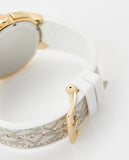 Buy Shop Michael Kors Sydney Quartz White Dial White Leather Strap Watch For Women - MK7221 USA Online