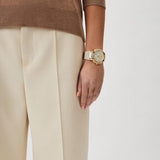 Buy Shop Michael Kors Sydney Quartz White Dial White Leather Strap Watch For Women - MK7221 USA Online