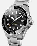 Buy Shop Tag Heuer Aquaracer Caliber 5 Black Dial Silver Steel Strap Watch for Men - WAY201A .BA0927 USA Online