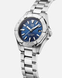 Tag Heuer Aquaracer Blue Dial Silver Steel Strap Watch for Women - WBD1412.BA0741