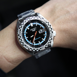 Buy Shop Seiko 5 Sports Checker Flag Special Edition Black Dial Silver Steel Strap Watch For Men - SRPK67K1 USA Online