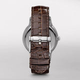 Buy Shop Emporio Armani Classic Quartz Brown Dial Brown Leather Strap Watch For Men - AR2427 USA Online