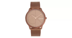 Buy Shop Calvin Klein Minimal Quartz Pink Gold Dial Pink Gold Mesh Bracelet Watch for Men - K3M11TFK USA Online