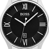 Buy Shop Hugo Boss Governer Black Dial Silver Steel Strap Watch for Men - 1513488 USA Online