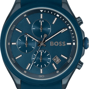 Buy Shop Hugo Boss Velocity Chronograph Blue Dial Blue Rubber Strap Watch For Men - 1514061 USA Online