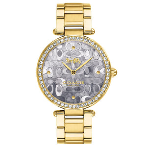 Buy Shop Coach Park Blue Dial Gold Steel Strap Watch for Women - 14503225 USA Online