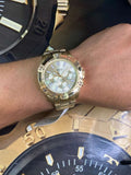 Buy Shop Fossil Garrett Chronograph Gold Dial Gold Steel Strap Watch for Men - FS5772 USA Online