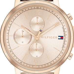 Buy Shop Tommy Hilfiger Madison Chronograph Quartz Rose Gold Dial Rose Gold Steel Strap Watch For Women - 1782190 USA Online