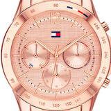 Tommy Hilfiger Haven Chronograph Rose Gold Dial Rose Gold Steel Strap Watch For Women - 1782197