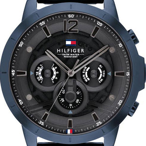 Buy Shop Tommy Hilfiger Luca Chronograph Grey Dial Blue Steel Strap Watch For Men - 1710493 USA Online