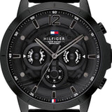 Buy Shop Tommy Hilfiger Classic Chronograph Black Dial Black Steel Strap Watch For Men - 1710494 USA Online