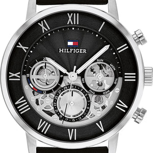 Buy Shop Tommy Hilfiger Legend Chronograph Black Dial Black Leather Strap Watch For Men - 1710565 USA Online
