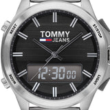 Buy Shop Tommy Hilfiger Digital Black Dial Silver Mesh Bracelet Watch For Men - 1791765 USA Online