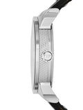 Buy Shop Diesel Mini Daddy Black Silver Dial Black Leather Strap Watch For Men - DZ7307 USA Online