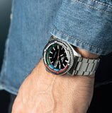 Buy Shop Seiko 5 Sports SKX Series Regatta Timer Retro Blue Dial Silver Steel Strap Watch For Men - SRPK13K1 USA Online