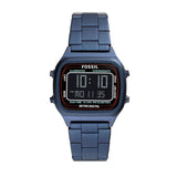 Buy Shop Fossil Retro Analog-Digital Black Dial Blue Steel Strap Watch for Men - FS5896 USA Online