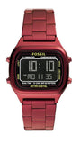 Buy Shop Fossil Retro Analog-Digital Black Dial Red Steel Strap Watch for Men - FS5897 USA Online
