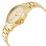 Gucci G Timeless Gold Dial Gold Steel Strap Watch For Women - YA126553