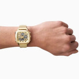 Buy Shop Fossil Retro Digital Gold Dial Gold Steel Strap Watch for Men - FS5843 USA Online