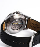 Buy Shop Fossil Crewmaster Sports Automatic Black Dial Black Leather Strap Watch for Men - ME3148 USA Online