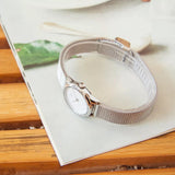 Buy Shop Calvin Klein Minimal White Dial Silver Mesh Bracelet Watch for Women - K3M2312Y USA Online