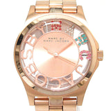 Buy Shop Marc Jacobs Henry Skeleton Rose Gold Dial Rose Gold Steel Strap Watch for Women - MBM3264 USA Online