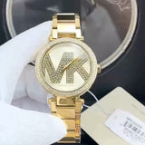 Buy Shop Michael Kors Parker Pave Gold Dial Gold Steel Strap Watch for Women - MK6659 USA Online