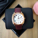 Buy Shop Marc Jacobs Mandy White Dial Brown Leather Strap Watch for Women - MJ1598 USA Online