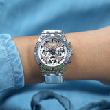 Buy Shop Guess Glitz Pride Limited Edition White Dial White Rubber Strap Watch for Women - GW0407L4 USA Online