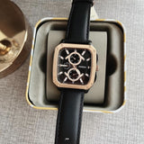 Buy Shop Fossil Multifunction Black Dial Black Leather Strap Watch for Men - BQ2654 USA Online