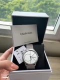 Buy Shop Calvin Klein Minimal White Dial Silver Mesh Bracelet Watch for Women - K3M5215X USA Online