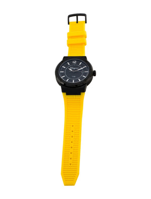 Buy Shop Salvatore Ferragamo F-80 Classic Black Dial Yellow Rubber Strap Watch for Men - SFHY01522 USA Online