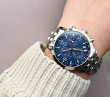 Buy Shop Tissot PRC 200 Chronograph Quartz Blue Dial Silver Steel Strap Watch For Men - T114.417.11.047.00 USA Online