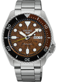 Seiko 5 Sports Sonar Special Edition Brown Dial Silver Steel Strap Watch For Men - SRPJ47K1