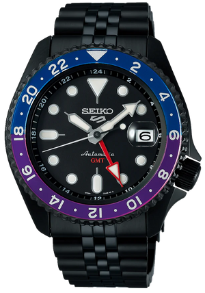 Buy Shop Seiko Automatic SKX GMT Yuto Horigome Limited Edition Black Dial Black Steel Strap Watch For Men - SSK027K1 USA Online