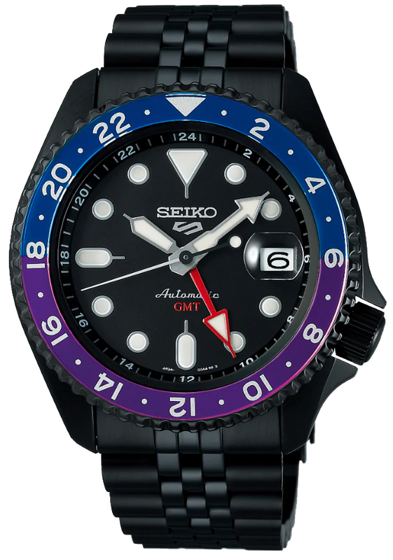 Buy Shop Seiko Automatic SKX GMT Yuto Horigome Limited Edition Black Dial Black Steel Strap Watch For Men - SSK027K1 USA Online
