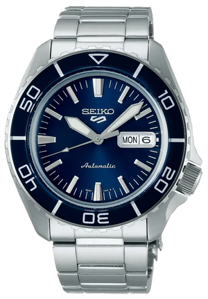 Buy Shop Seiko 5 Sports Automatic Blue Dial Silver Steel Strap Watch for Men - SRPK97K1 USA Online