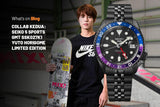 Buy Shop Seiko Automatic SKX GMT Yuto Horigome Limited Edition Black Dial Black Steel Strap Watch For Men - SSK027K1 USA Online