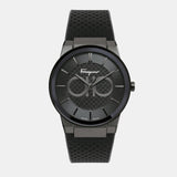 Buy Shop Salvatore Ferragamo Sapphire Black Dial Black Rubber Strap Watch for Men - SFHP00320 USA Online
