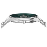 Salvatore Ferragamo Sapphire Bracelet Green Dial Silver Steel Strap Watch For Men - SFHP01224