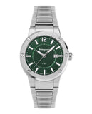 Salvatore Ferragamo F-80 Bracelet Green Dial Silver Steel Strap Watch For Men - SFHY00621