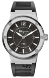 Salvatore Ferragamo F-80 Black Dial Black Rubber Strap Watch For Men - SFHY01322