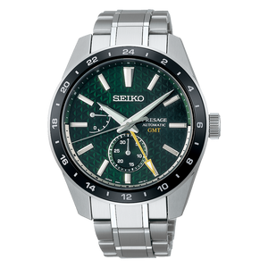Buy Shop Seiko Presage Sharp Edged Series GMT Green Dial Silver Steel Strap Watch For Men - SPB219J1 USA Online