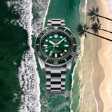 Buy Shop Seiko Prospex GMT Divers Automatic Marine Green Dial Silver Steel Strap Watch For Men - SPB381J1 USA Online
