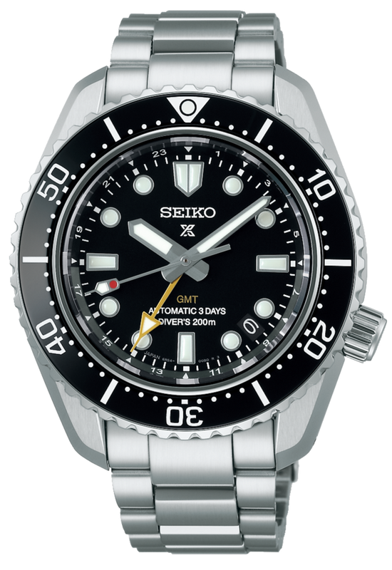 Buy Shop Seiko Prosprex Dark Depths GMT Automatic Black Dial Silver Steel Strap Watch For Men - SPB383J1 USA Online