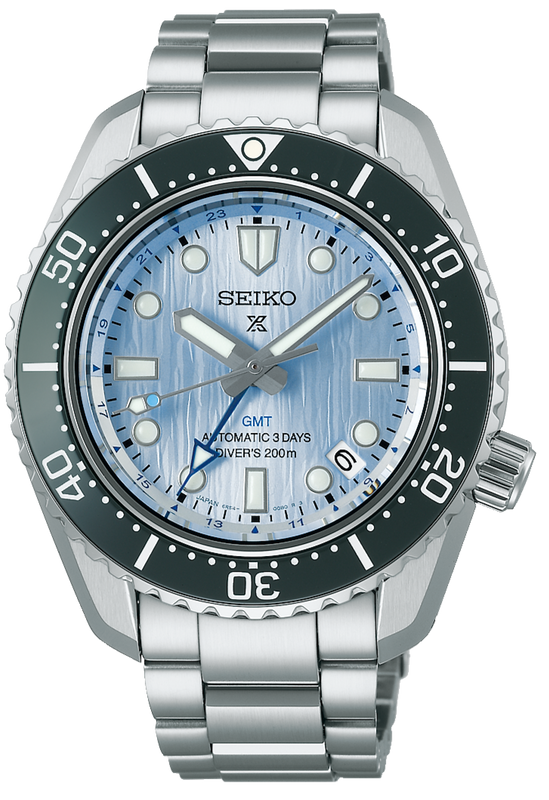 Buy Shop Seiko Prospex Limited Edition Automatic GMT Glacier Blue Dial Silver Steel Strap Watch For Men - SPB385J1 USA Online