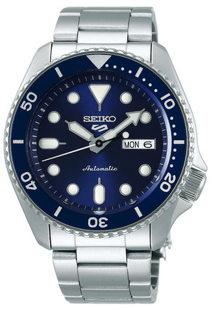 Seiko 5 Sports Automatic Analog Blue Dial Silver Steel Strap Watch For Men - SRPD51K1