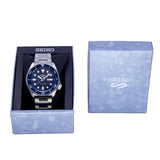 Seiko 5 Sports Automatic Analog Blue Dial Silver Steel Strap Watch For Men - SRPD51K1