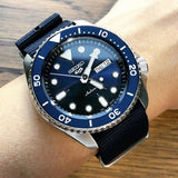 Seiko 5 Sports Automatic SKX Blue Dial Blue NATO Strap Watch For Men - SRPD51K2